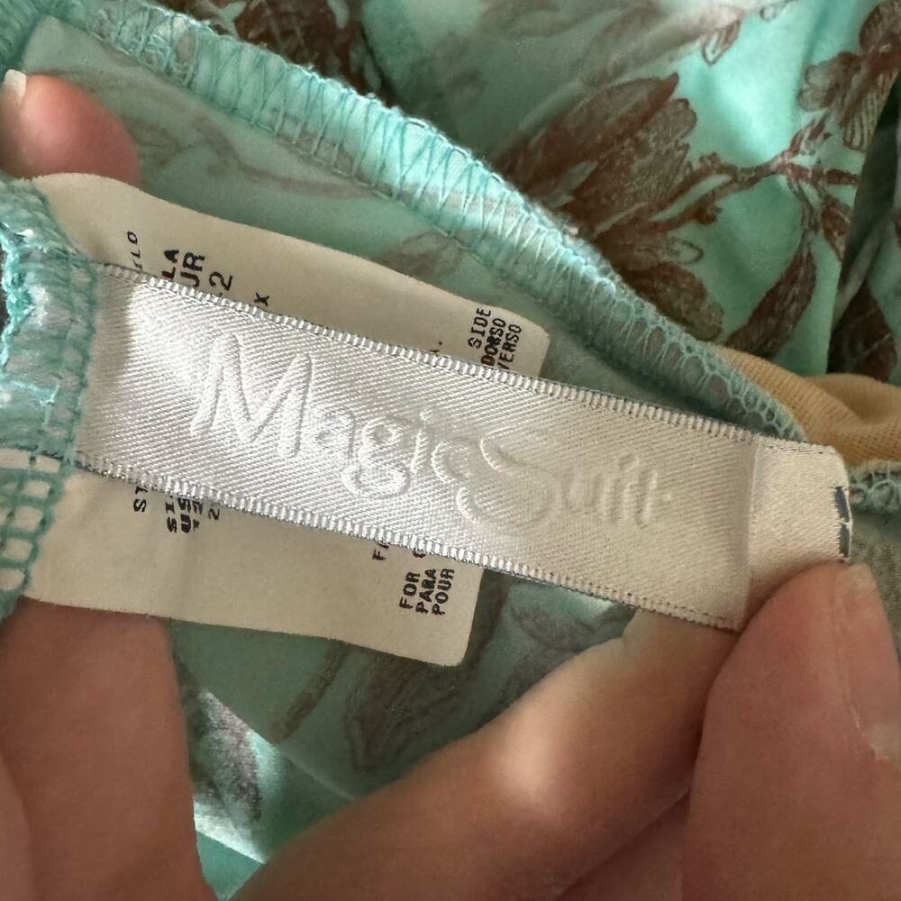 magicsuit | floral patterned halter buckle women's boho tankini top sz 12 - Picture 4 of 5